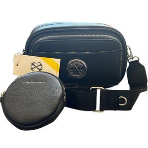 CXL by Christian Lacroix Eve Pebble Camera Bag with Mini Zip Crossbody Black